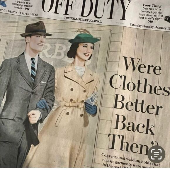 Vintage Woward Wolf Navy & Gold Metallic Tweed Blazer size 8 - Picture 3 of 11